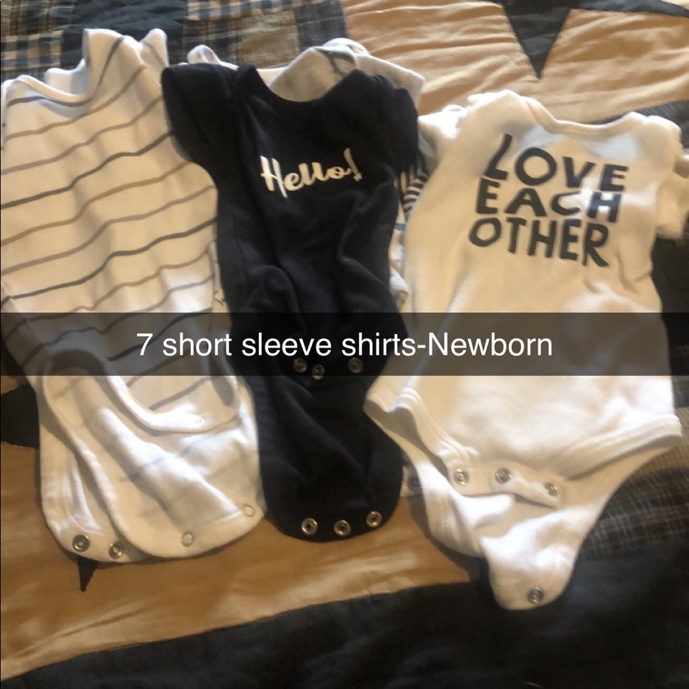 Newborn boy ,great condition. 20 zipper onesies!
